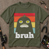 Bruh Retro Funny Fish Face Fishing T Shirt, Funny Fishing Shirt, Fishing Graphic Tee