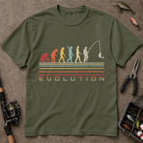 Evolution To Angler Vintage Fishing T Shirt, Funny Fishing Shirt, Fishing Graphic Tee