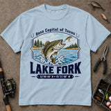 Lake Fork Bass Capital Of Texas Coordinates T-Shirt, Angler Shirt, Fishing T-Shirt