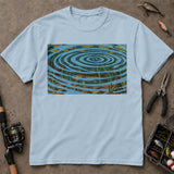 Underwater Fish Ripple Art Fishing T Shirt, Fish Graphic Tee, Freshwater Fishing Shirt