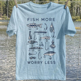 Fish More Worry Less T-Shirt