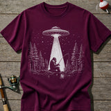 Bigfoot UFO Fishing T-Shirt