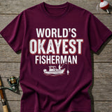 World’S Okayest Fisherman Fishing Boat T-Shirt