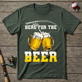 Here For The Beer Fishing T-Shirt