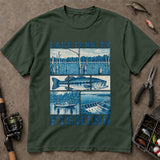 Lake Fork Texas Bass Fishing Scenic Collage T-Shirt, Angler Shirt, Fishing Graphic Tee