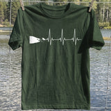 Fishing Heartbeat Fish And Lure T-Shirt, Fishing Graphic Tee, Funny Fish T-Shirt