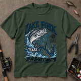 Lake Fork Texas Big Bass Country Map T-Shirt, Bass Fishing Shirt, Fishing Graphic Tee