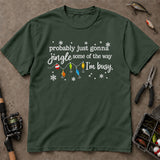 Probably Gonna Jingle Christmas Fishing T-Shirt, Funny Fishing Shirt, Fishing Graphic Tee