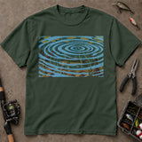 Underwater Fish Ripple Art Fishing T Shirt, Fish Graphic Tee, Freshwater Fishing Shirt