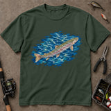 Watercolor Rainbow Trout Fishing T Shirt, Trout Fishing Shirt, Fishing Gift For Anglers