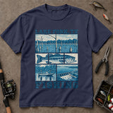 Lake Fork Texas Bass Fishing Scenic Collage T-Shirt, Angler Shirt, Fishing Graphic Tee
