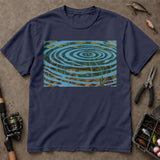 Underwater Fish Ripple Art Fishing T Shirt, Fish Graphic Tee, Freshwater Fishing Shirt