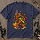 Funny Thanksgiving Bigfoot Bass Fishing T-Shirt, Bass Fishing Shirt, Fishing Graphic Tee