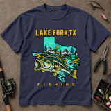 Lake Fork Texas Bass Fishing T-Shirt, Fishing Graphic Tee, Texas Fishing Apparel