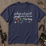 Probably Gonna Jingle Christmas Fishing T-Shirt, Funny Fishing Shirt, Fishing Graphic Tee