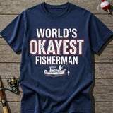 World’S Okayest Fisherman Fishing Boat T-Shirt