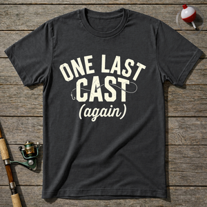 One Last Cast T-Shirt — Charcoal