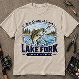Lake Fork Bass Capital Of Texas Coordinates T-Shirt, Angler Shirt, Fishing T-Shirt