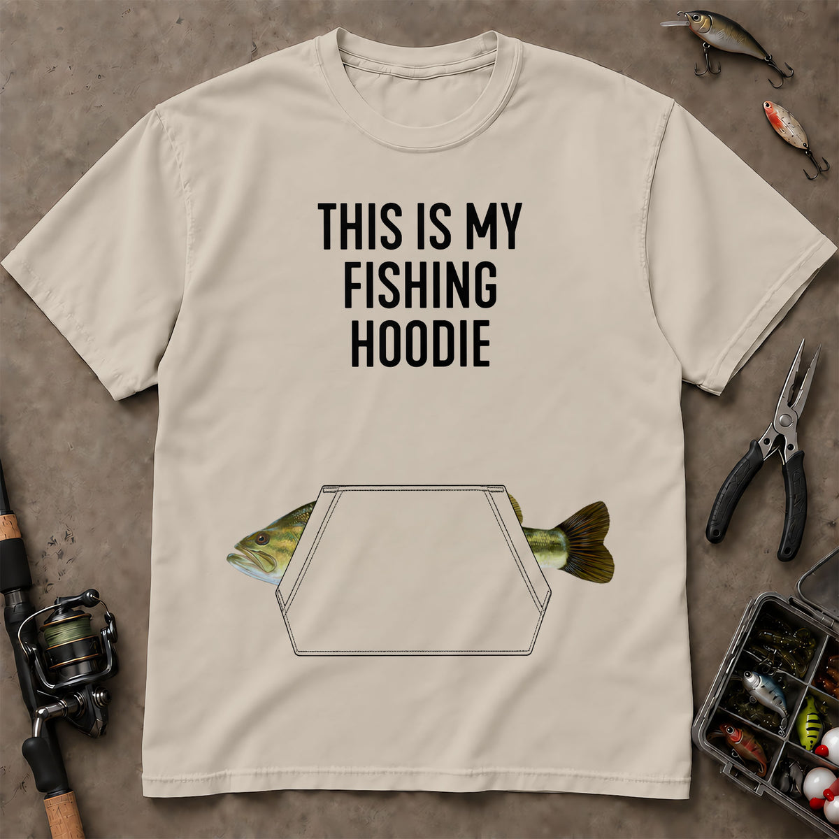 This Is My Fishing Hoodie Bass Pocket T-Shirt, Funny Fishing Shirt, Fishing Graphic Tee