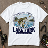 Lake Fork Bass Capital Of Texas Coordinates T-Shirt, Angler Shirt, Fishing T-Shirt