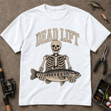 Dead Lift Skeleton Bass Funny Fishing T Shirt, Vintage Fishing Tee, Angler Gift Shirt