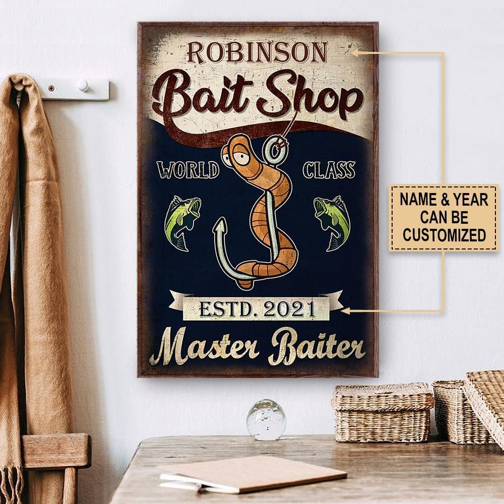 Personalized Canvas Frames Home Decoration Fishing Master Baiter Framed Prints, Canvas