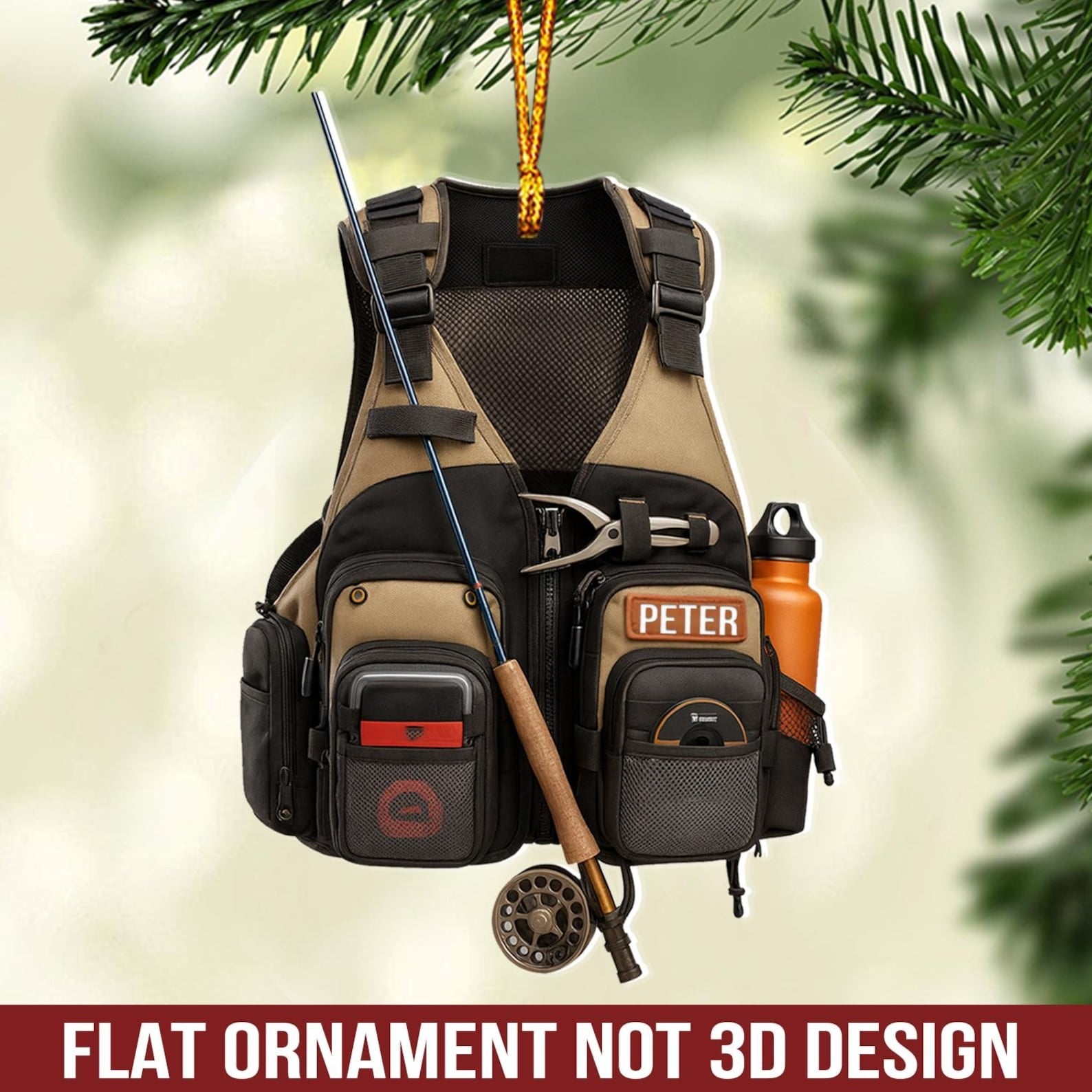 Custom Fishing Ornament, Christmas Gift For Fishing Lovers, Custom Acrylic Ornaments, Gift For Fisherman