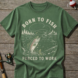 Forced To Work Fishing T-shirt